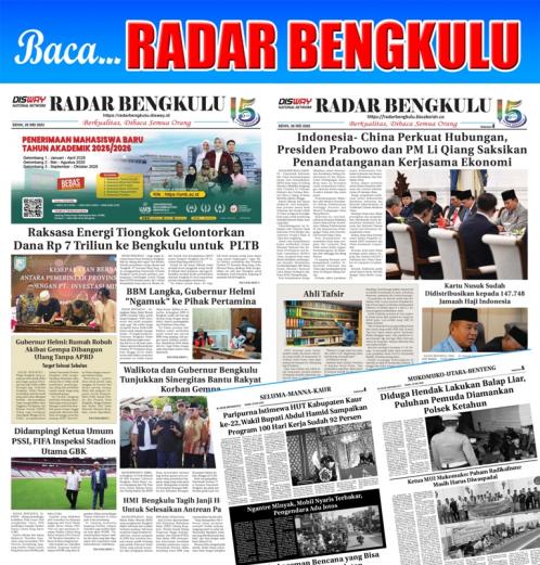RADAR BENGKULU, 26 MEI 2025