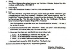 Ini Besaran Zakat Fitrah di Bengkulu Utara , Terendah Rp 35 Ribu, Tertinggi Rp 45 Ribu