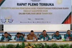 KPU Kaur Rapat Pleno Terbuka Rekapitulasi dan Penetapan Hasil Penghitungan Perolehan Suara Pemilu 2024