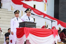 Upacara Bendera HUT Kemerdekaan RI ke-79 di Pemkab Mukomuko, Paskibraka Sukses Tunaikan Tugas