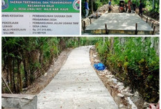Desa Linau Kabupaten Kaur Bangun Jalan Rabat Beton Untuk Usaha Tani