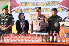 Polres Kaur Musnahkan Barang Bukti  Hasil  Operasi Pekat Nala II