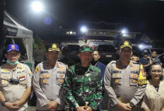 Sinergitas TNI/Polri, Dandim 0423/BU Turun Langsung Pengamanan Malam Natal