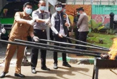 Bupati Bengkulu Utara Hadiri Pemusnahan Barang Bukti Perkara Tindak Pidana Tahun 2025