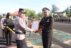 Kapolres Kaur Pimpin Upacara Purna Bakti Kompol Pratikto 