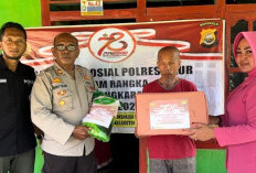 HUT Bhayangkara ke-78 tahun 2024, Polres Kaur Serahkan Bantuan Sosial