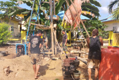 Pembuatan Sumur Bor Kelima Tuntas Dibangun Satgas TMMD 124