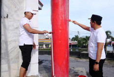 Percantik Bundaran Arga Makmur, Pemerintah Kabupaten Bengkulu Utara Gelar Gotong Royong Bersih-bersih