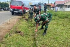 HUT Juang Kartika TNI AD ke-80, Kodim 0408/BS Gelar Gotong Royong Bersihkan Lingkungan